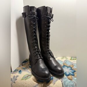 Frye Julie Tall Lace-up Combat Boots 11 NWOT Rare!!!